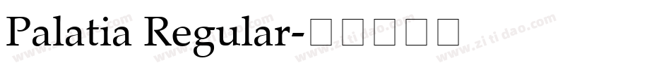 Palatia Regular字体转换